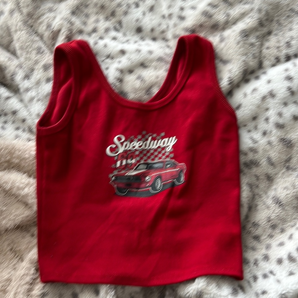 red speedway 69 obsessive love crop tank